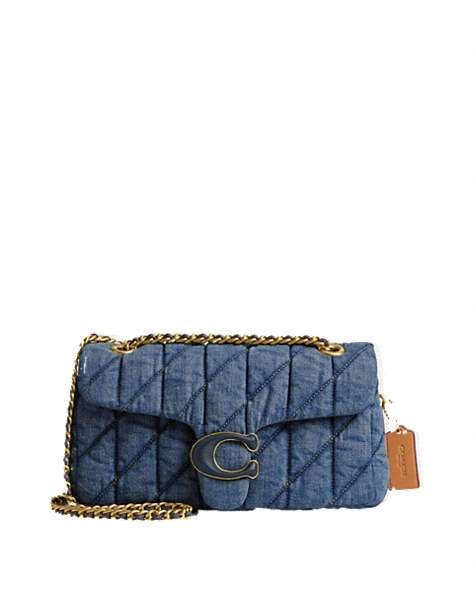 COACH®,TABBY SHOULDER BAG 26 WITH QUILTING,Nappa leather,Medium,Brass/Indigo,Front View