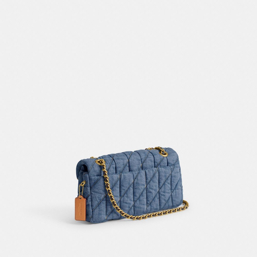 COACH®,TABBY SHOULDER BAG 26 WITH QUILTING,Nappa leather,Medium,Brass/Indigo,Angle View