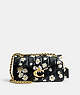 COACH®,TABBY SHOULDER BAG 26 WITH QUILTING AND FLORAL PRINT,Nappa leather,Medium,Brass/Black Multi,Front View