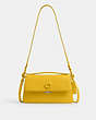 COACH®,JUNO BAG,Glovetanned Leather,Silver/Canary,Front View