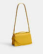 COACH®,JUNO BAG,Glovetanned Leather,Silver/Canary,Angle View