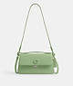 COACH®,JUNO BAG,Glovetanned Leather,Silver/Pale Pistachio,Front View