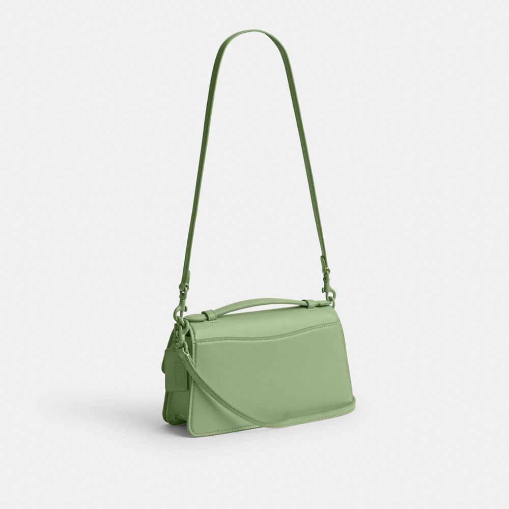 COACH®,JUNO BAG,Glovetanned Leather,Silver/Pale Pistachio,Angle View