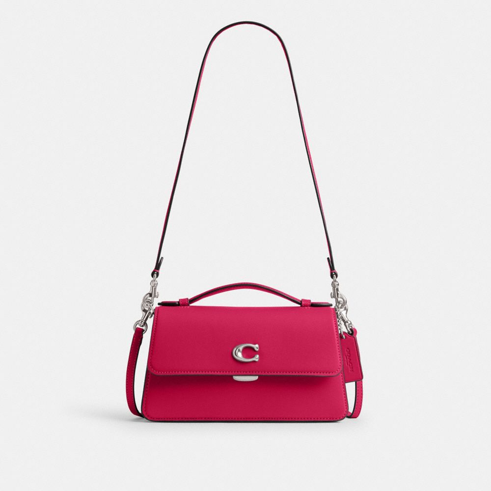 COACH®,Juno Bag,Leather,Shoulder Bag,Logo,Embossed,Casual,,Front View