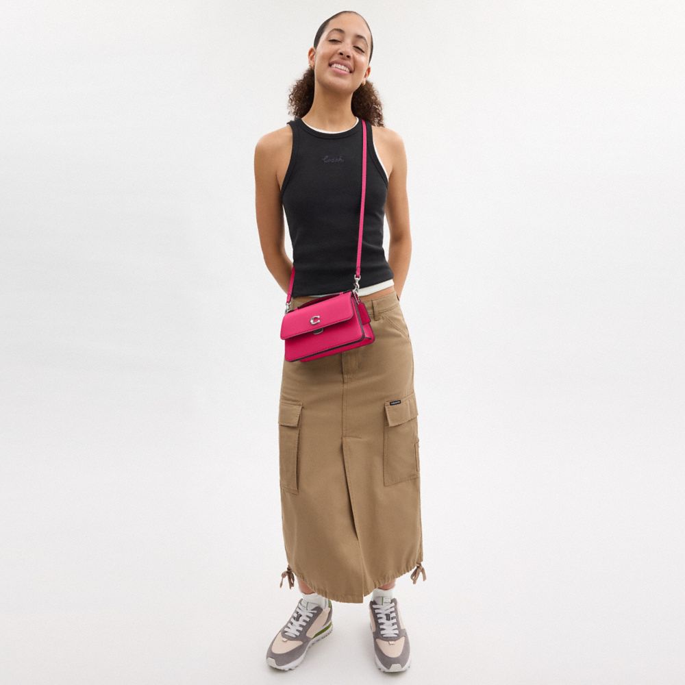 COACH®,Juno Bag,Leather,Shoulder Bag,Logo,Embossed,Casual,