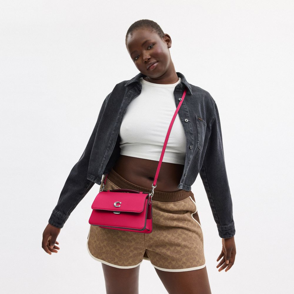 COACH®,Juno Bag,Leather,Shoulder Bag,Logo,Embossed,Casual,