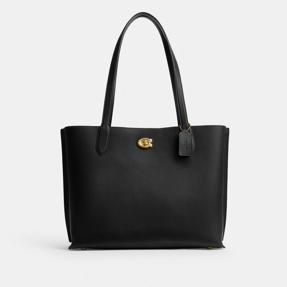 COACH Willow Work Tote 38 Women s Brass Black