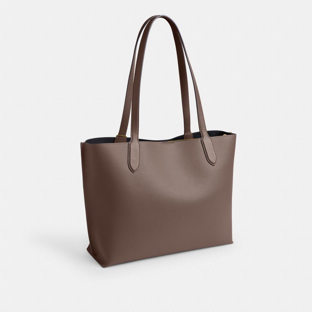 COACH®,Willow Work Tote 38,Leather,Tote,Metal,Embossed,Logo,Casual,,Angle View