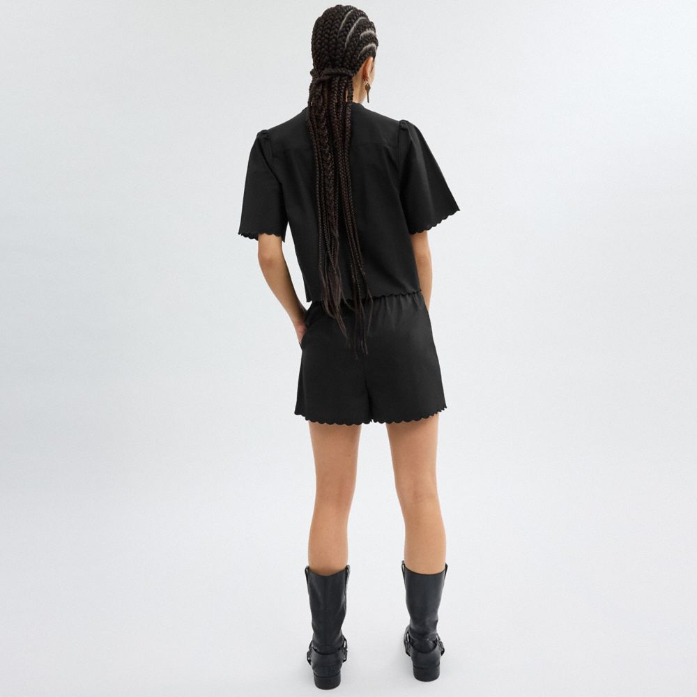 COACH®,コットン セット ショーツ・オーガニック コットン,ボトムス,ﾌﾞﾗｯｸ