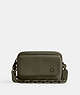 COACH®,CHARTER FLAP CROSSBODY 24,Glovetanned Leather,Small,Army Green,Front View