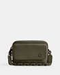 COACH®,CHARTER FLAP CROSSBODY 24,Glovetanned Leather,Small,Army Green,Front View