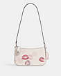 COACH®,PENN SHOULDER BAG WITH LIP PRINT,Glovetan Leather,Mini,Silver/Chalk Multi,Front View