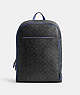 COACH®,GOTHAM BACKPACK IN SIGNATURE CANVAS,Large,Charcoal/Blueberry,Front View
