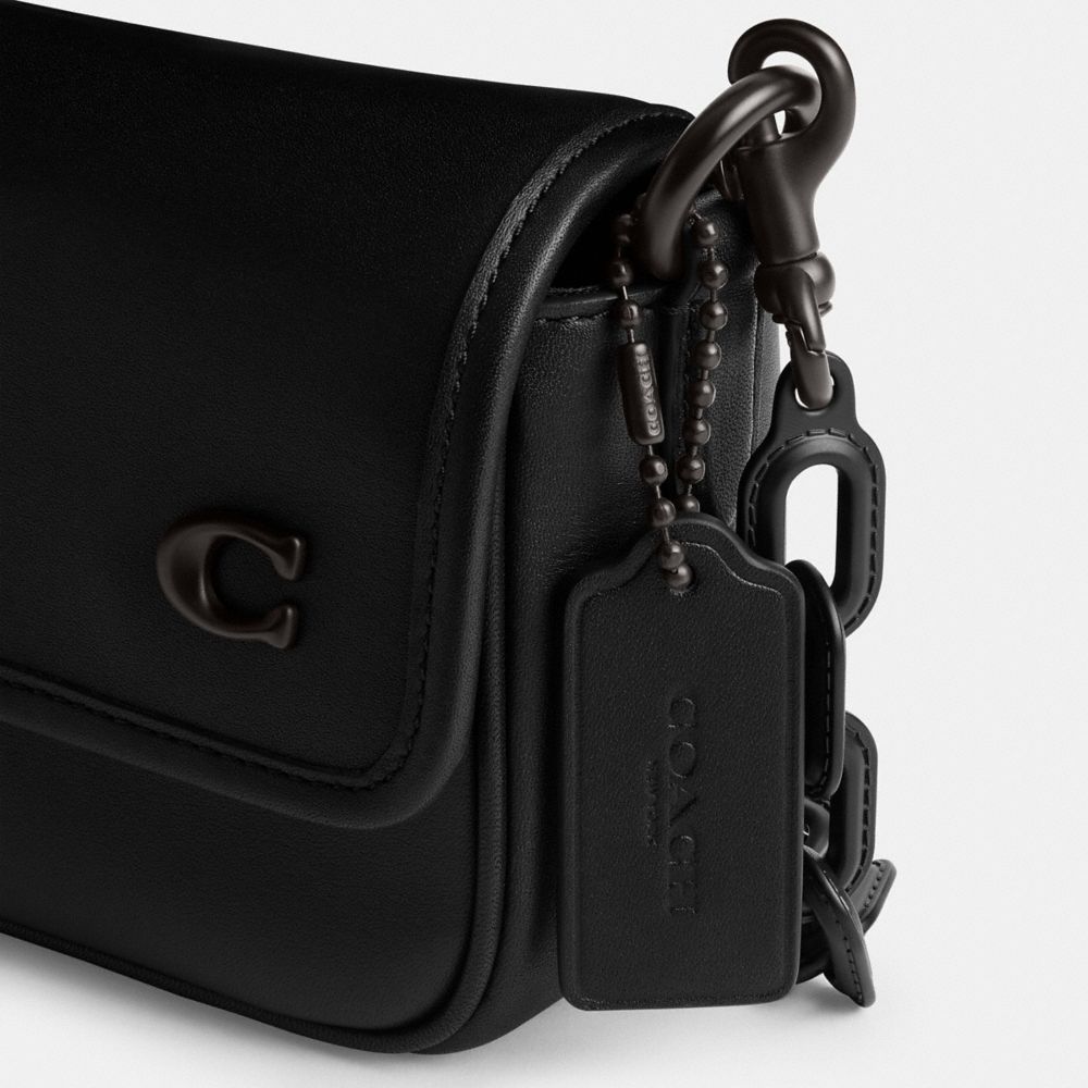 Coach black leather crossbody bag sale