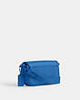 COACH®,CHARTER FLAP CROSSBODY 18,Glovetanned Leather,Mini,Blueberry,Angle View