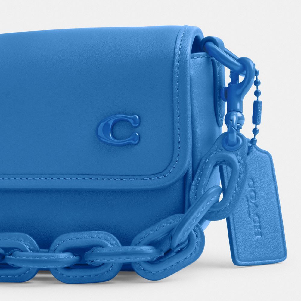COACH®,チャーター フラップ クロスボディ 18,メッセンジャー&ボディバッグ,ﾌﾞﾙｰﾍﾞﾘｰ
