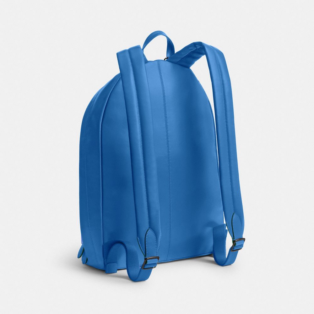 COACH®,HALL BACKPACK,Large,Blueberry,Angle View