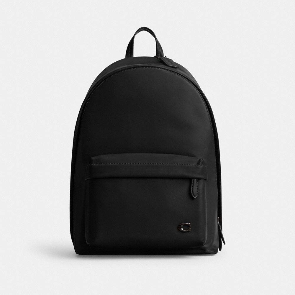 COACH®,HALL BACKPACK,Large,Black,Front View