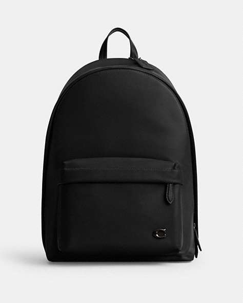 COACH®,HALL BACKPACK,Large,Black,Front View