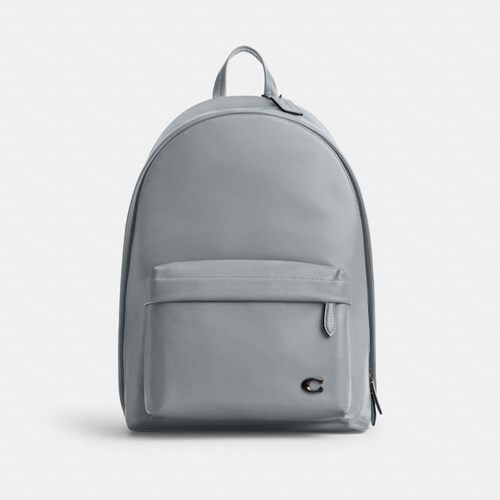 COACH®,HALL BACKPACK,Large,Grey Blue,Front View