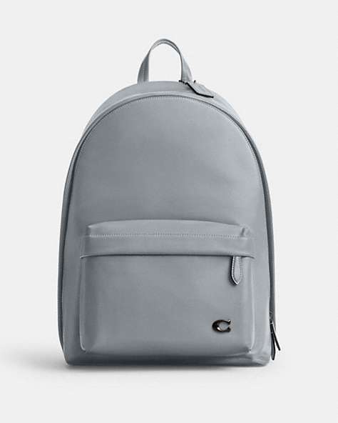 COACH®,HALL BACKPACK,Large,Grey Blue,Front View