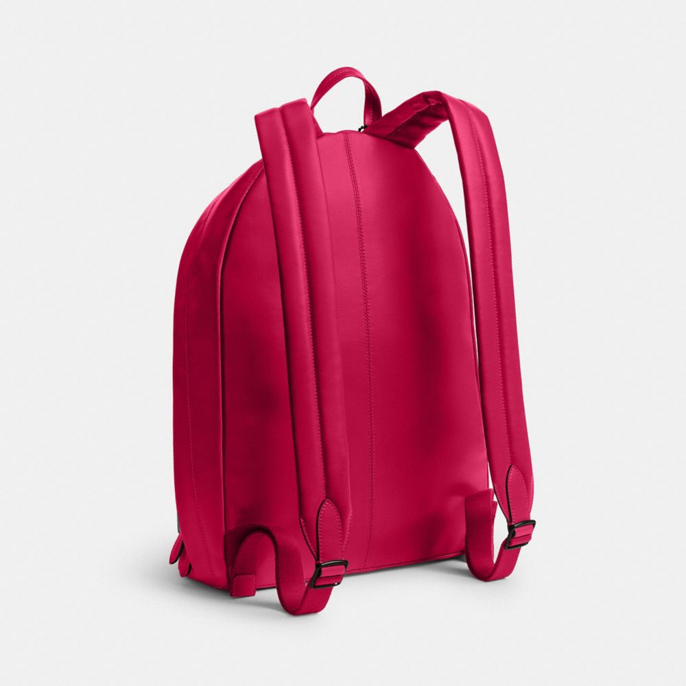 COACH®,HALL BACKPACK,Large,Dragon Fruit,Angle View