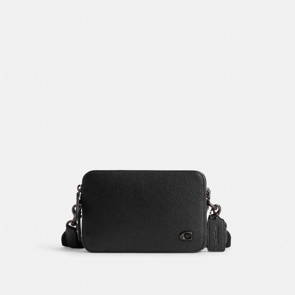 COACH®,CHARTER CROSSBODY 19,Mini,Black,Front View