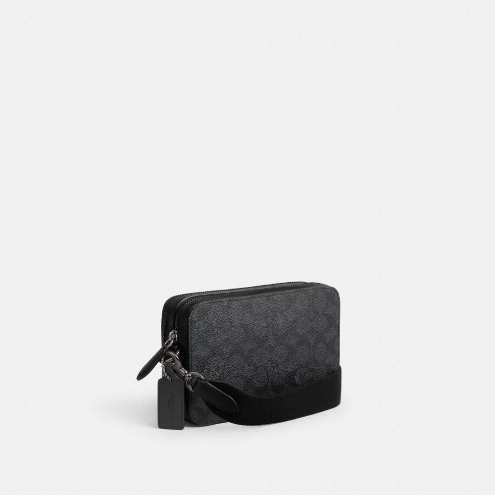 Coach Charter Crossbody 19 In Signature Canvas In Grey