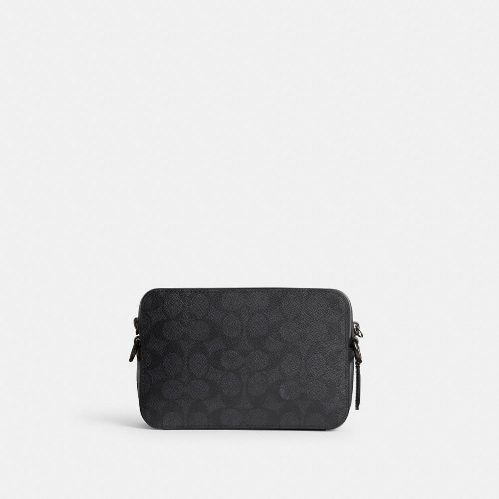 Coach Charter Crossbody 19 In Signature Canvas In Grey