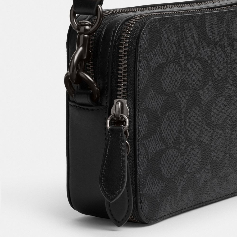 Coach Charter Crossbody 19 In Signature Canvas In Grey