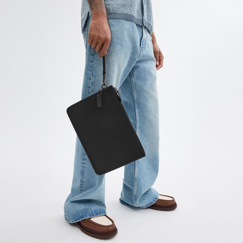 COACH®,チャーター ポーチ,メッセンジャー&ボディバッグ,ﾌﾞﾗｯｸ