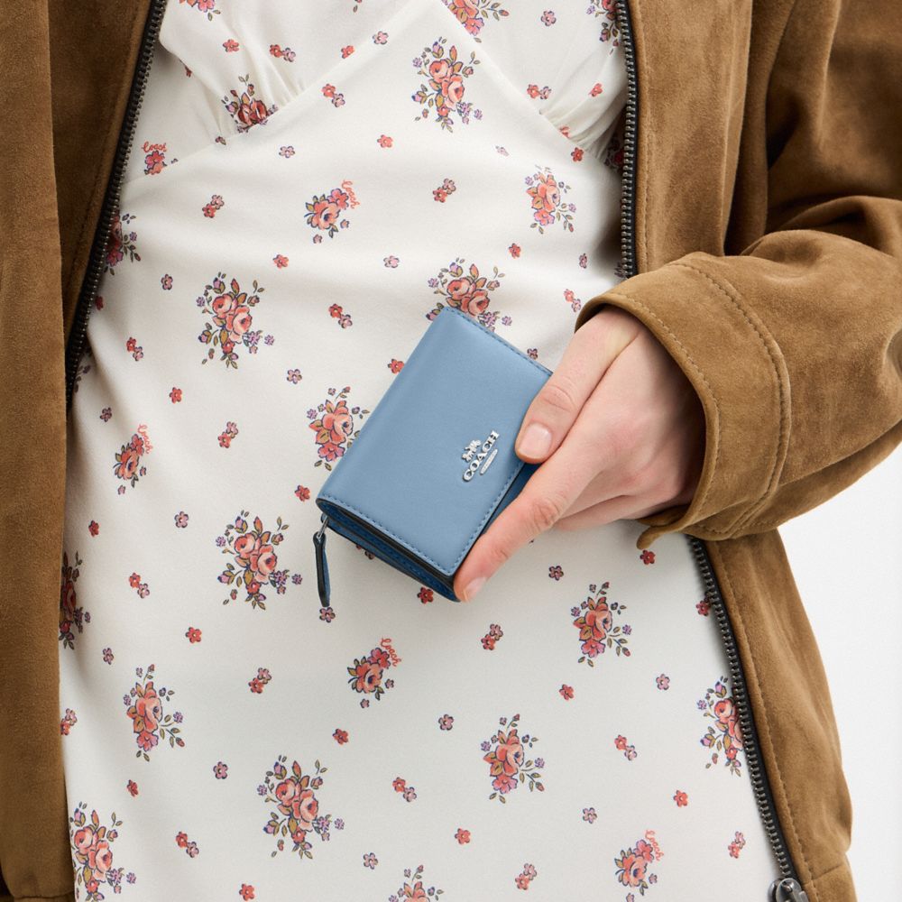 COACH®,Micro Wallet,Calfskin Leather,Tri Fold,Logo,Casual,,Detail View