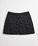 COACH®,Coachtopia Loop Quilted Heart Mini Skirt,Recycled Polyester,Black,Front View