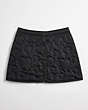 COACH®,Coachtopia Loop Quilted Heart Mini Skirt,Recycled Polyester,Black,Front View