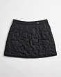 COACH®,Coachtopia Loop Quilted Heart Mini Skirt,Recycled Polyester,Black,Back View