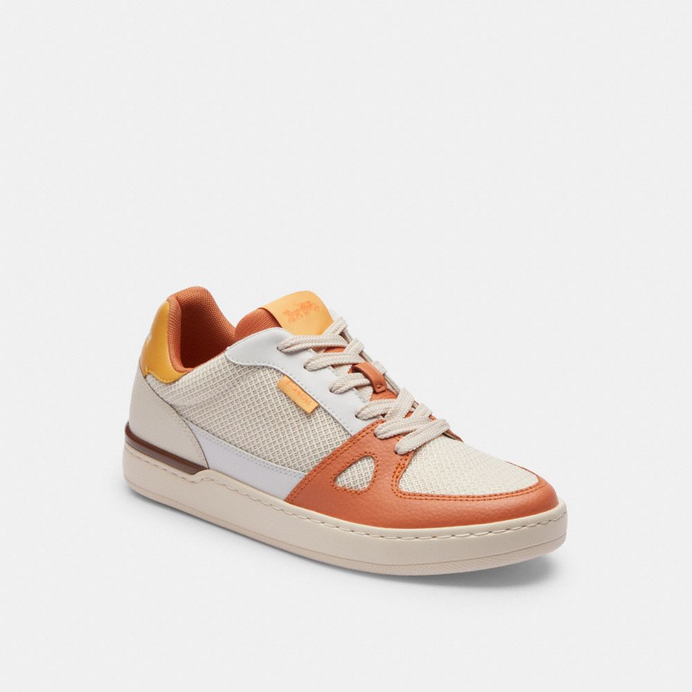 COACH®,CLIP COURT LOW TOP SNEAKER,Honeycomb,Front View