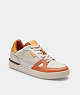 COACH®,CLIP COURT LOW TOP SNEAKER,mixedmaterial,Honeycomb,Front View
