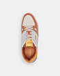 COACH®,CLIP COURT LOW TOP SNEAKER,mixedmaterial,Honeycomb,Inside View,Top View