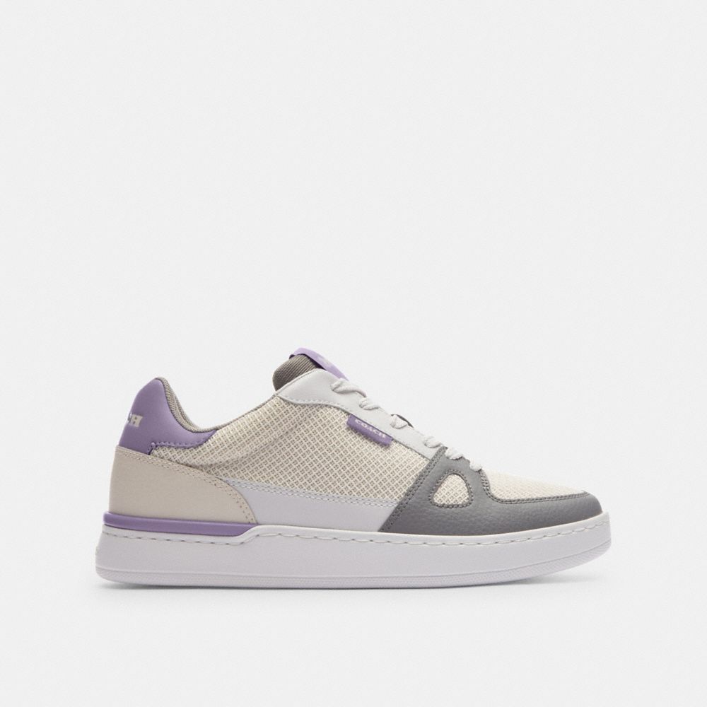 COACH®,CLIP COURT LOW TOP SNEAKER,Light Violet,Angle View