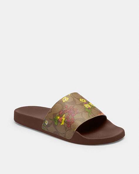 Uli Sport Slide In Signature Canvas With Floral Print