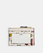 COACH®,MINI SKINNY ID CASE WITH CREATURE PRINT,Leather,Gold/Chalk Multi,Back View