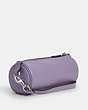 COACH®,NOLITA BARREL BAG,Leather,Mini,Silver/Light Violet,Angle View