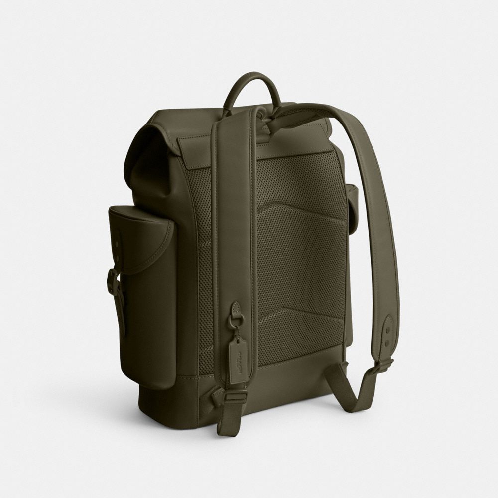 COACH®,HITCH BACKPACK,Large,Army Green,Angle View