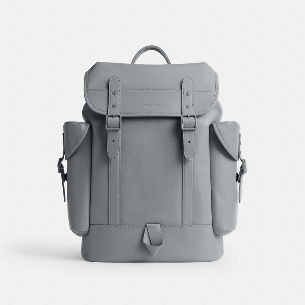 COACH®,HITCH BACKPACK,Large,Grey Blue,Front View