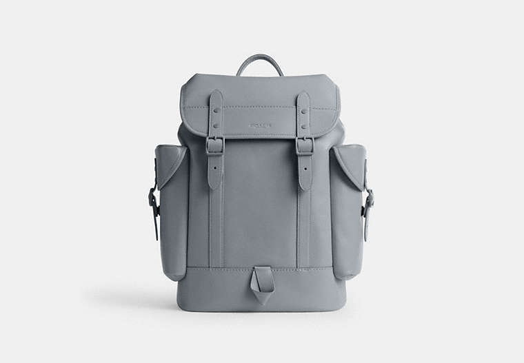 COACH®,HITCH BACKPACK,Large,Grey Blue,Front View