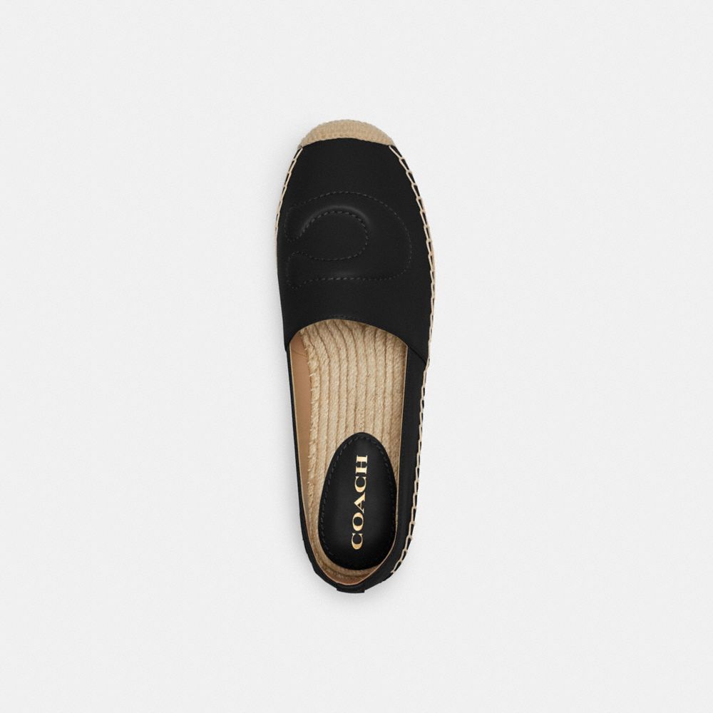 COACH®,CRUZ ESPADRILLE,Black,Inside View,Top View