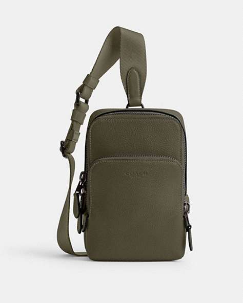COACH®,GOTHAM SLING PACK 13,Small,Army Green,Front View