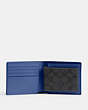 COACH®,3-IN-1 WALLET IN SIGNATURE CANVAS,Mini,Charcoal/Blueberry,Inside View,Top View