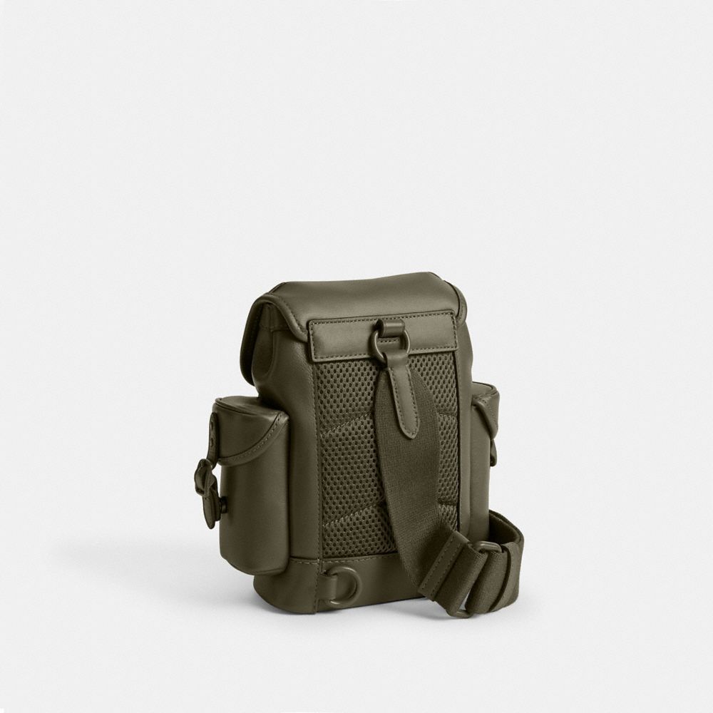 COACH®,HITCH BACKPACK 13,Army Green,Angle View