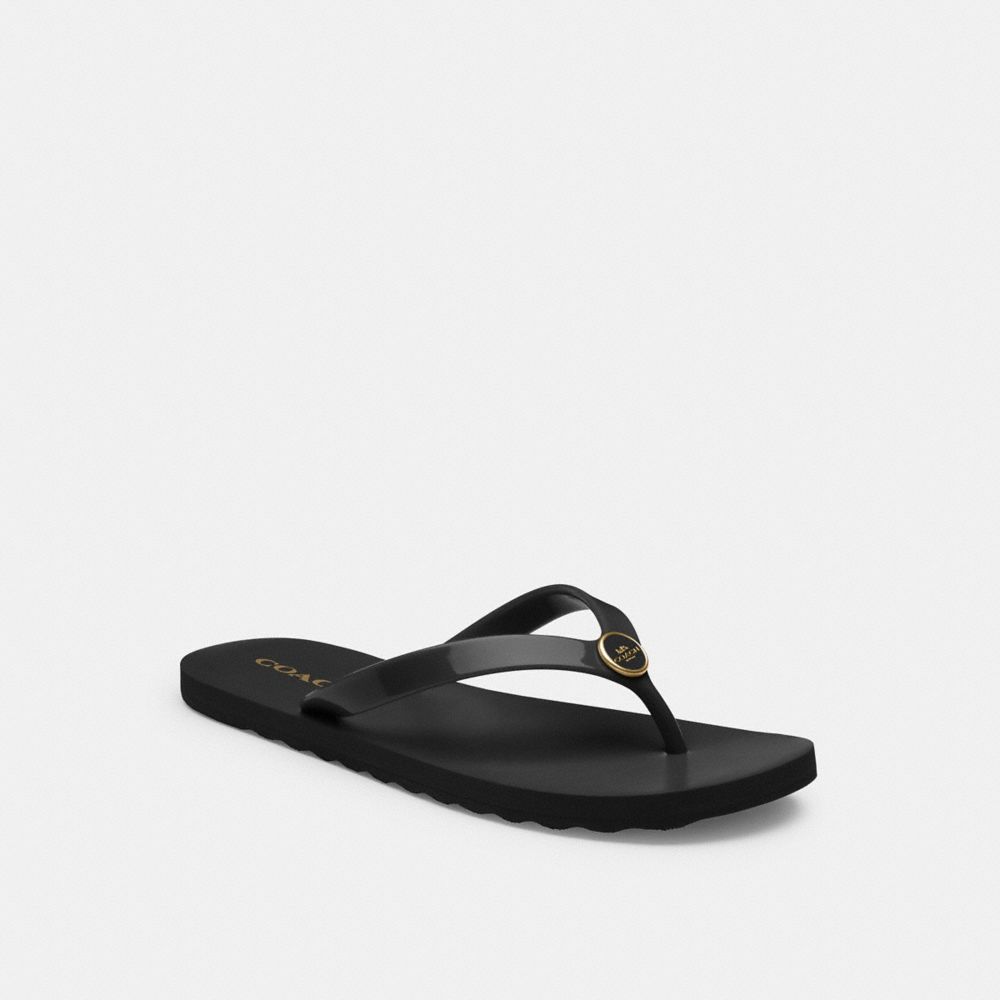 COACH®,ZAYN FLIP FLOP,Black,Front View image number 0